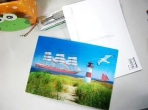 China PLASTIC LENTICULAR custom 3d lenticular postcards 3D post card printing flip postcards for sale