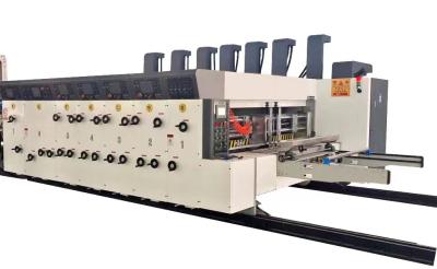 Китай Печатная машина Flexo картонной коробки 60KW печатая прорезающ автомат для резки плашки продается