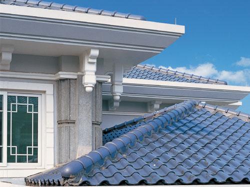 S Type Glossy Ceramic Roof Tiles House Glazed 220mm Grey Clay Roof Tiles 5