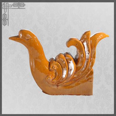 China Ceramic Roof Ridge Ornaments Glazed Handmade Art For Chinese Temple for sale
