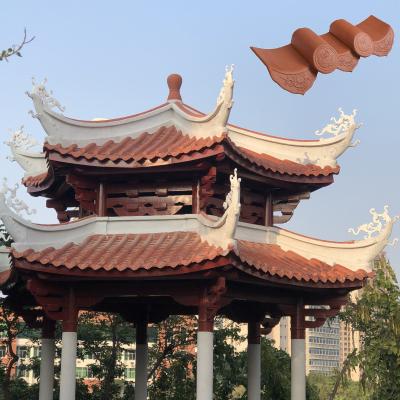 China Beautiful 12mm Chinese Clay Roof Tiles Graphic Design for sale