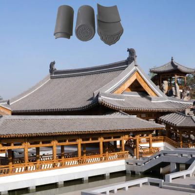 China Clay Japanese Roof Tiles Commercial Reconstructing Traditional House Temple for sale