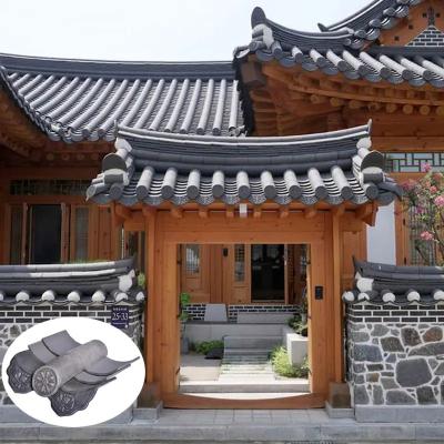 China Clay Gray Color Oriental Japanese Roof Tiles Building Material for sale