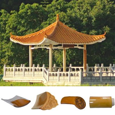 China Traditional House Decoration Chinese Temple Roof Tiles / Ornament 250x220mm for sale
