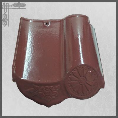 China Custom Waterproof Glazed Clay Spanish S Roof Tile Red Mediterranean Homes Exterior for sale