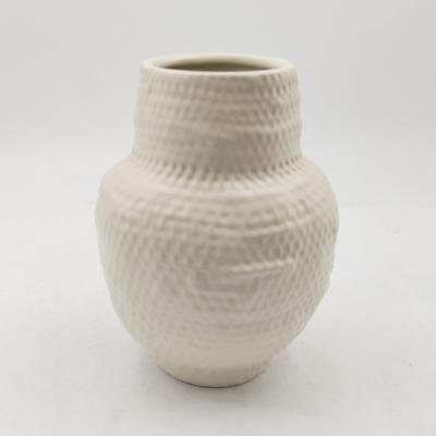 China Custom Big Ceramic & Porcelain Cylinder Flower Vases Rustic For Home Decor for sale