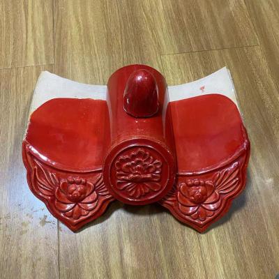 China Asian Style Traditional Chinese Red Clay Roof Tiles For Pagoda Park for sale