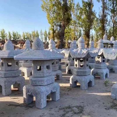 China Pagode exterior japonês da decoração do mármore da lanterna da pedra do templo budista à venda