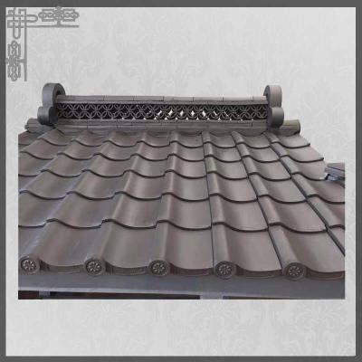 China Traditional Clay Japanese Roof Tiles 2mm Thick Hotel Temple Matt for sale