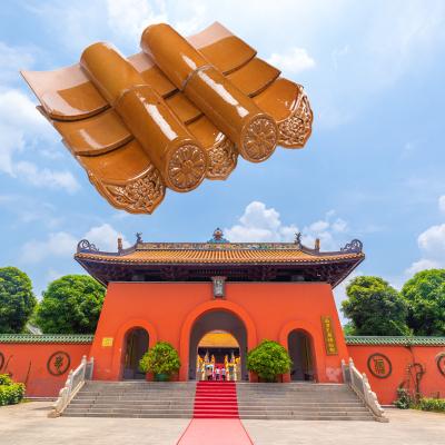 China Temple Chinese Glazed Roof Tiles Hotel Antique Traditional Hotel Villa for sale