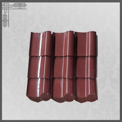 China Modern 220mm Ceramic Roof Tiles House Spanish Handmade Red Clay Roof Tiles for sale
