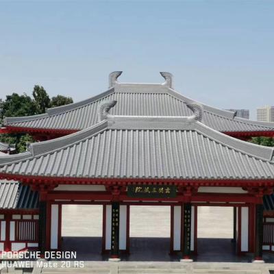 China Traditional Grey Japanese Roof Tiles Temple Building 110mm Graphic Design for sale