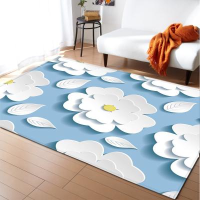 China Flower Texture New Cartoon Large Carpet Source Wholesale Feather ins Style Bedroom Floor Mats for sale