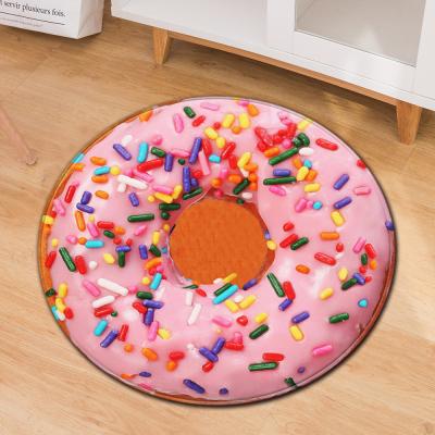China Polyester Fiber Bedroom Floor Carpets Small Circular Rugs Washable for sale
