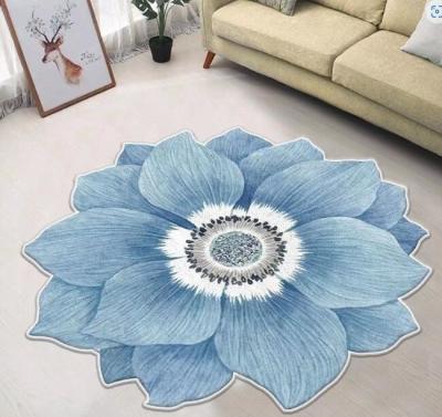China Irregular Living Room Floor Carpets Gold Diamond Velvet Flower Bedroom Sofa Floor Carpet for sale