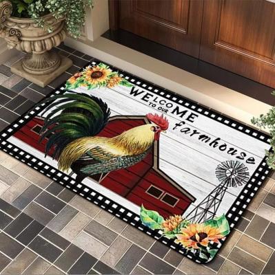 China American Style Cock Door Entrance Mat Floor Carpet Rug for sale