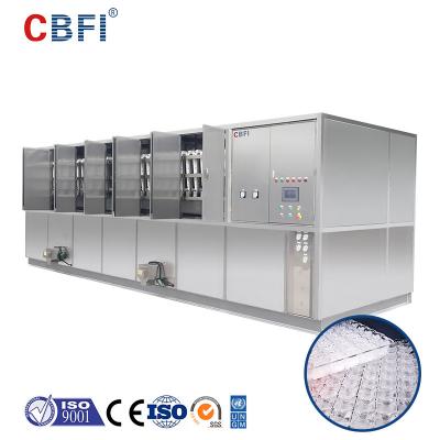 China Máquina de fabricação de cubos de gelo comercial refrigerada a água Máquina de fabricação de gelo automática 20 toneladas/24h à venda