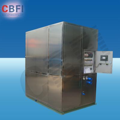 China Cold Drink Shops Plate Ice Machine With PLC Central Program Control  for sale