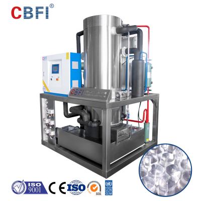 China 5 Ton Saw Cut (Solid No Hole) Tube Ice Machine Space-Saving Stainless Steel Design for sale