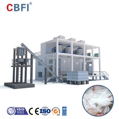 China Beverage Industry Flake Ice Machine Cold Storage With -5C Ice Temperature à venda