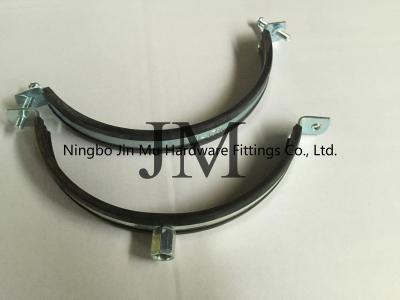 China EPDM Rubber Heavy Duty Pipe Clamps Pipe Fixation With Zinc Plating Surface for sale