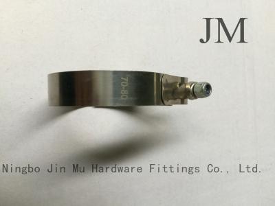 China Stainless Steel Heavy Duty T Bolt Band Clamps Customized Size For Medical Equipment for sale