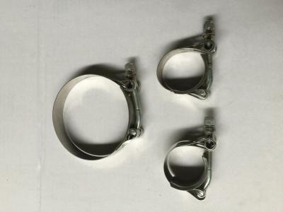 China Durable Stainless Steel T Bolt Clamps , Head Crossed Screw Silicone Hose Clamps for sale