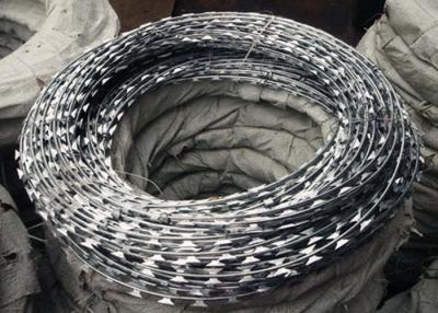 China ISO9001 Hot Dipped Galvanized Barbed Wire , Q195 Concertina Razor Coil for sale