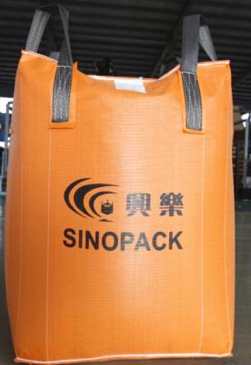 China Naranja 500kg grande FIBC bolsa con cordones de relleno, Grande FIBC Bolsa Jumbo en venta