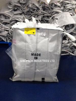 中国 白い伝導性の大きい袋、燃焼および爆発を防ぐFibcの大きい袋 販売のため