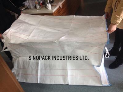 China Large Circular / Tubular FIBC White Gravel Bulk Bag OF Polypropylene for sale