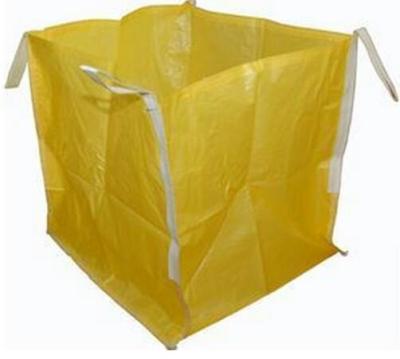 Chine Grand sac jaune à couvercle serti FIBC 2200 livres traitées aux UV pour l'emballage granulaire à vendre