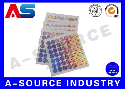 China Impressão holográfica da etiqueta, etiquetas holográficas feitas sob encomenda para a caixa química à venda
