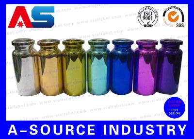 China Colorful Small Glass Vials Bottles Embossed , 10ml Glass Dropper Bottles for sale