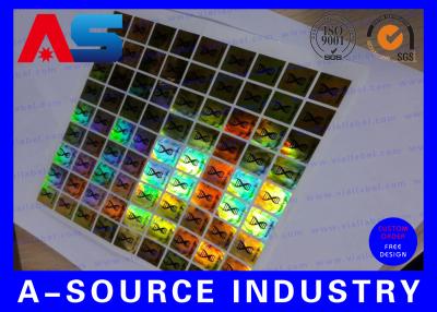 China PET etiquetas holográficas feitas sob encomenda/etiquetas feitas sob encomenda do decalque com o risco fora do código à venda