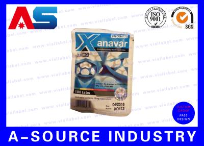中国 Anavar保証ホログラムと印刷する60のタブレットの口頭ステロイドの習慣によって印刷されるジッパー ロックのアルミニウム ポリ袋 販売のため