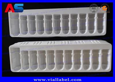 China Cheap White PET Plastic Tray Blisters Of 2ml Vial And 10ml Bottle for sale