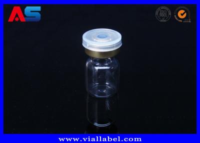 China Grey Rubber 2ml Lab Vials Injection 2ml Glass Bottles With Corks For Peptide clear glass vials for sale