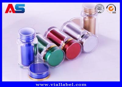 China Las botellas de píldora plásticas de la salud roja 45ml con el anillo de tirón capsulan/el sello sensible de la protección en venta