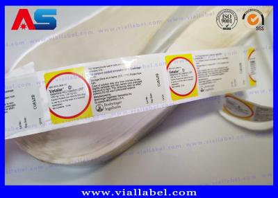 China Etiquetas plásticas da garrafa da medicina do tubo de ensaio das ampolas da farmácia, etiquetas injetáveis do rolo dos ePeptidees à venda