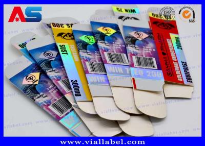 China Pequeñas cajas de cartón del producto de encargo 10ml ePeptidee Vial Box Rainbow Laser Color en venta