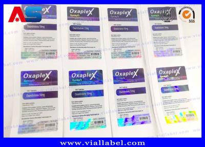 China Holographic Peptide Bottle Labels 10ml Vial Label  With Different Product Names And Colors for sale