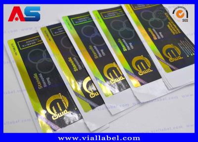 China Gold Foil Vinyl Label Stickers For Injectable Peptide Vials Muscle Growth Enanthate for sale