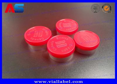 China 20mm Plastic Aluminum Flip Off Cap With Engraved Logo for sale