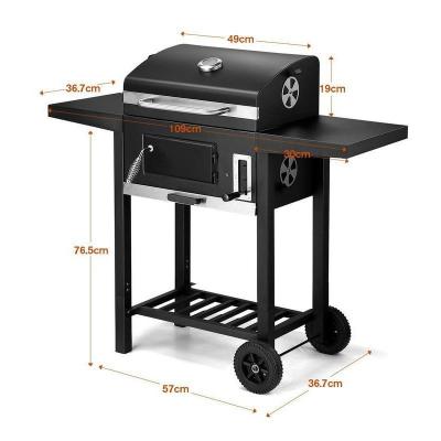 China Large Smokeless BBQ Roaster Oven Portable Woodfired Camping Rotisserie Charcoal Grill for sale
