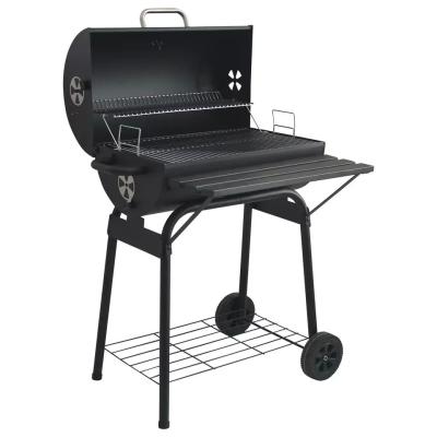 China Steel Deluxe Barrel Smoker Charcoal Grill with Powder Coated Finishing for sale
