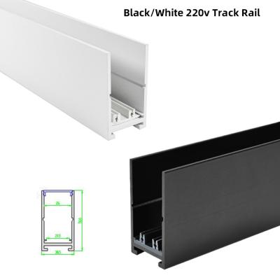 China Household LED Magnetic Track Rail 1m-3m Track Rail Hoisting / Surface Mounted for sale