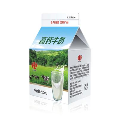 China Disposable Custom Milk Box Packaging 1000ml Gable Top Carton for sale