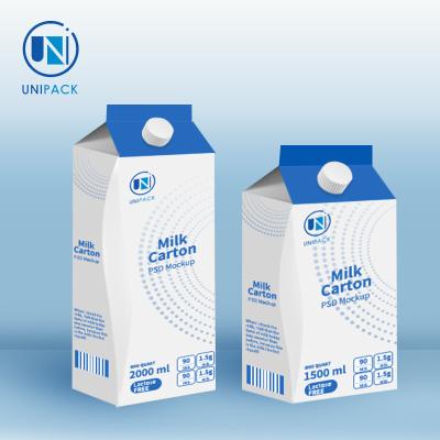 China Professional Customized Printing Gable Top Cardboard Box Milk for sale