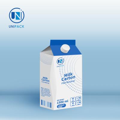 China Personalized High End Carton Gable Top Fresh Milk Box for sale